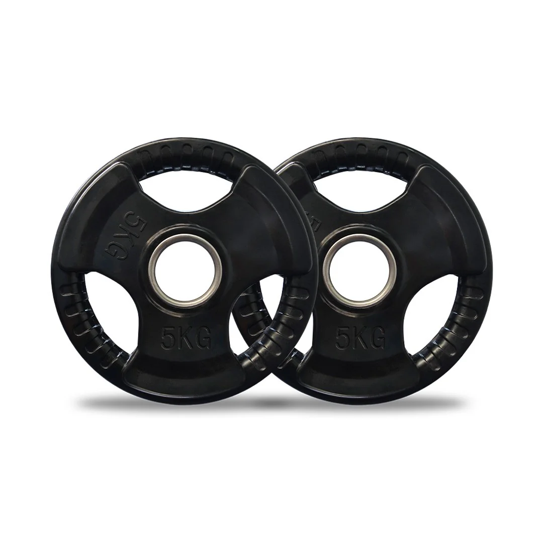 RUBBER GRIP WEIGHT PLATE WITH RING (5KG)