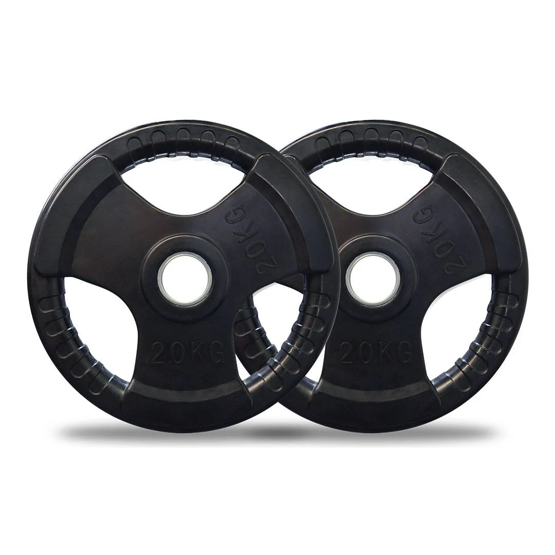 RUBBER GRIP WEIGHT PLATE WITH RING (20KG)