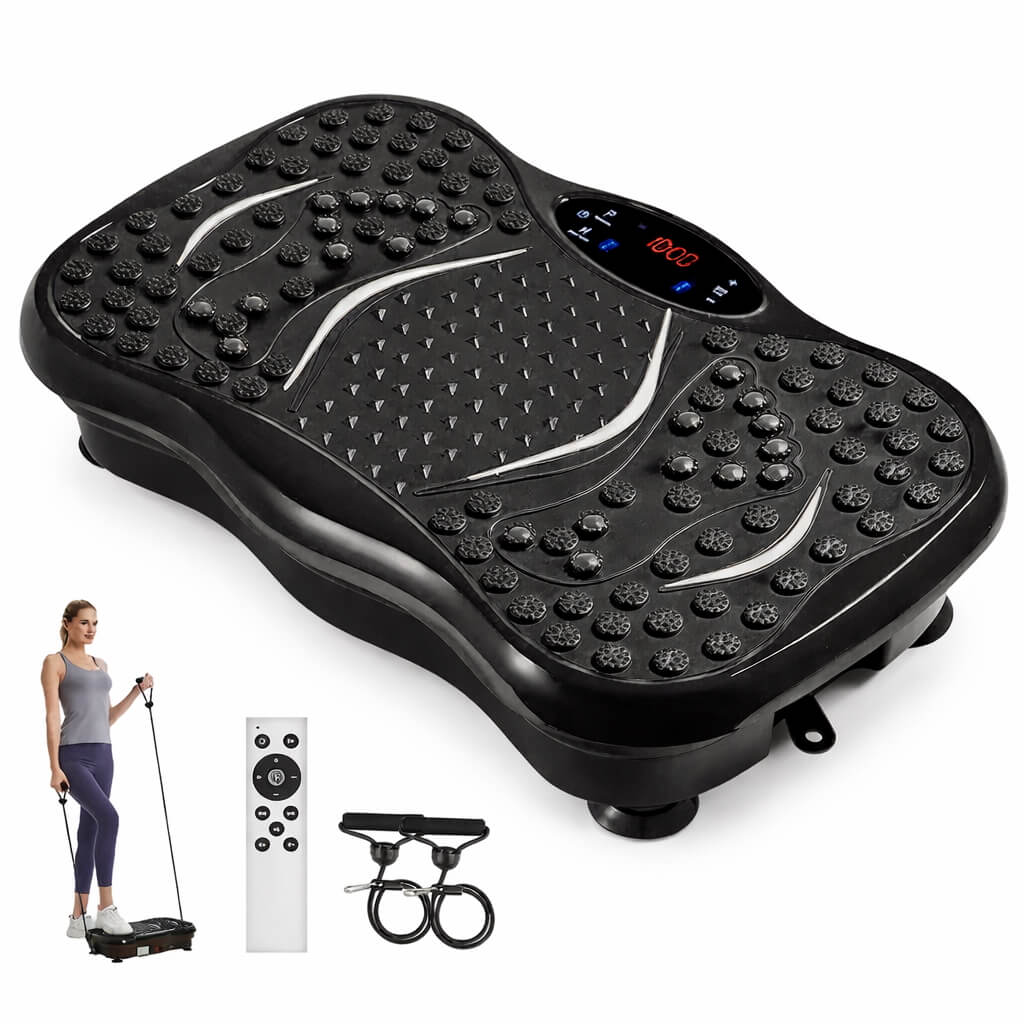 VIBRATION FITNESS PLATE WITH ACCESSORIES